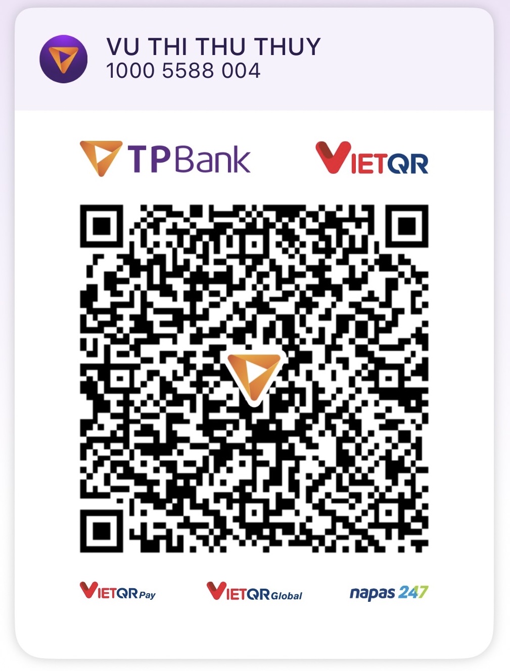 QR TPBank — Vũ Thị Thu Thủy
